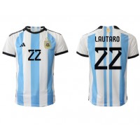 Dres Argentina Lautaro Martinez #22 Domaci SP 2022 Kratak Rukav